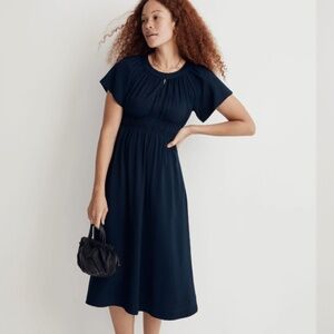 Madewell Sophia Split Neck Midi Dress